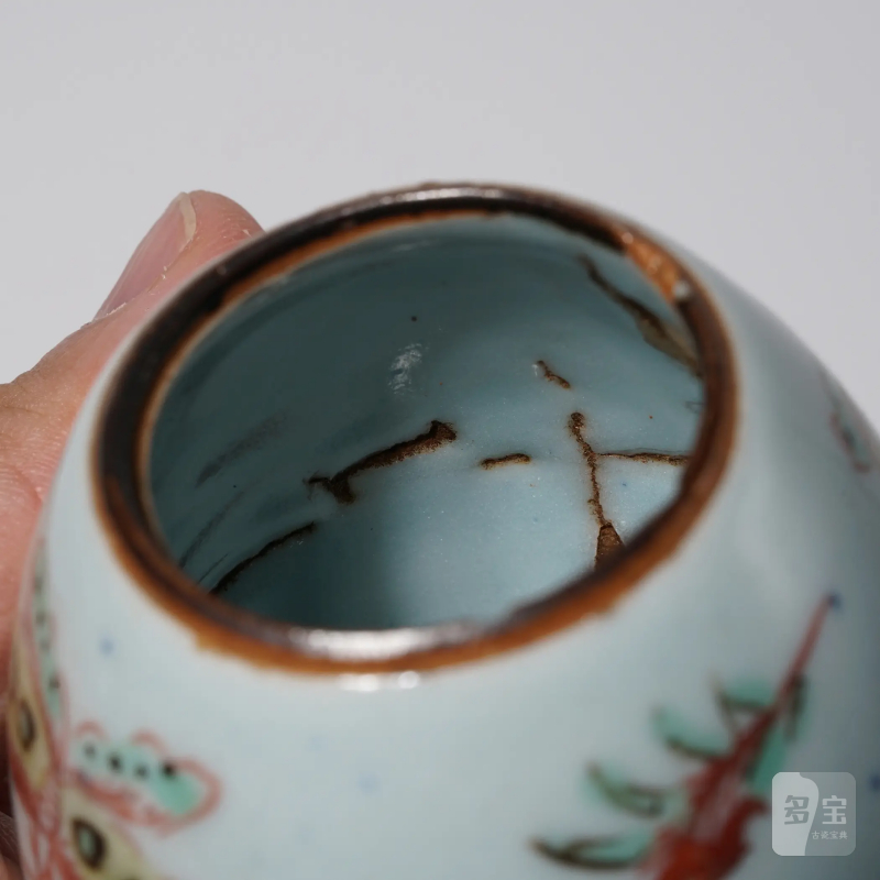 明崇祯 景德镇古渡五彩花蝶茶入 - 图19